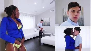 Branquinho transando gostoso com uma neguinha safada